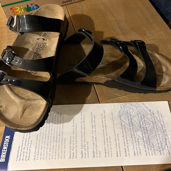 Birkenstock Birki’s black patent sandals size 9 - Picture 2 of 10
